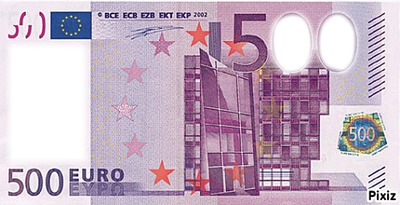500 euro Fotomontage