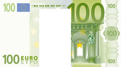 100 Euro Fotomontāža