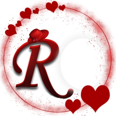 Letra R, rojo con sombrero Фотомонтаж
