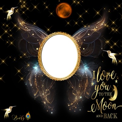 i love you to the moon an back フォトモンタージュ