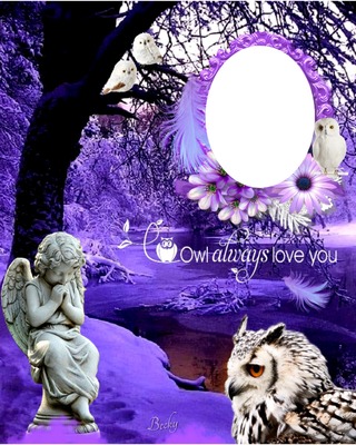 i will owl ways love you Photo frame effect