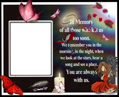 IN MEMORY Photo frame effect