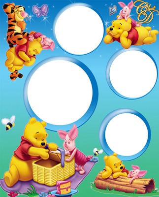 WINNIE POOH Photo frame effect