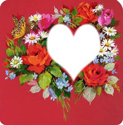 *Flowery Heart* Photomontage