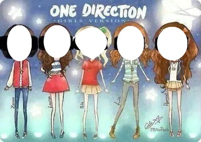 One Direction version femenina Fotomontažas