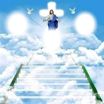 jesus en el cielo Fotomontāža