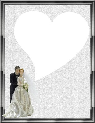 cadre coeur mariage Fotomontaggio