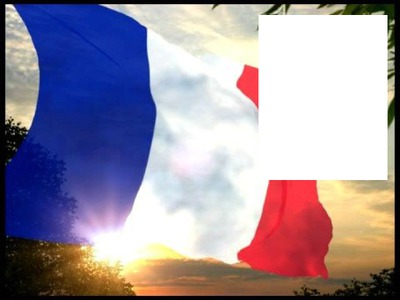 France flag flying Φωτομοντάζ