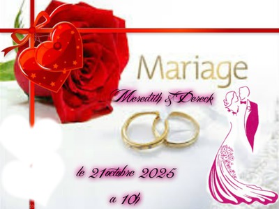mariage dereck & meredith Fotomontasje