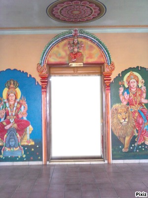 intérieur Maha Badra Kali Fotomontaggio