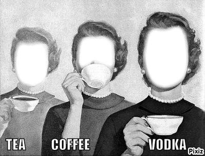 tea coffee vodka Fotomontage
