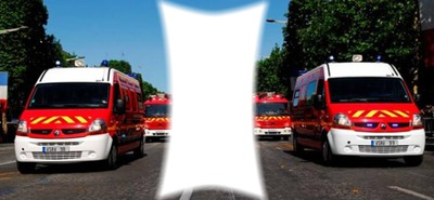 camion de pompier Photo frame effect