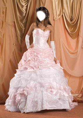essai robe de mariée Photomontage
