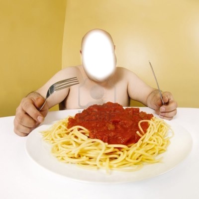 homme spaghetti Valokuvamontaasi