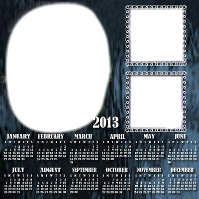 calendario color azul Fotomontaggio