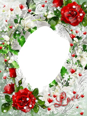 rosas y corazones Fotomontaggio