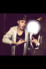 With Justin Bieber Fotomontasje