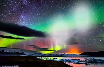 aurora boreal Fotomontažas