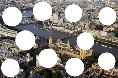 Aerial View of London Montaje fotografico