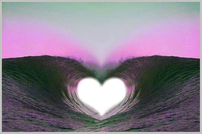 corazon de olas Photomontage