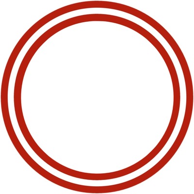 circulo bicolor, rojo y blanco. Montage photo