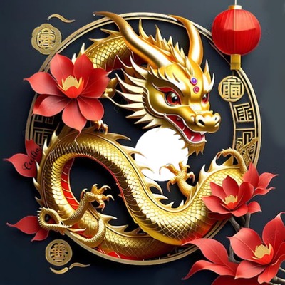 Cc Dragon chino 2024 Photomontage
