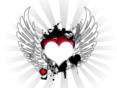 heart w/wings Valokuvamontaasi