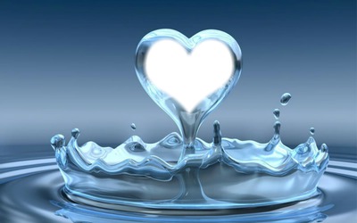 water heart Montage photo