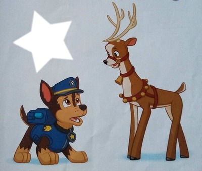 Paw patrol Chase Fotomontažas