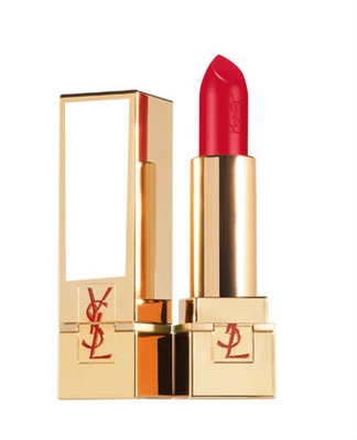 Yves Saint Laurent Rouge Pur Couture Golden Lustre Ruj Kırmızı Fotomontaggio
