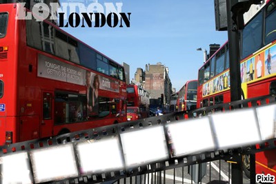 London bus! フォトモンタージュ