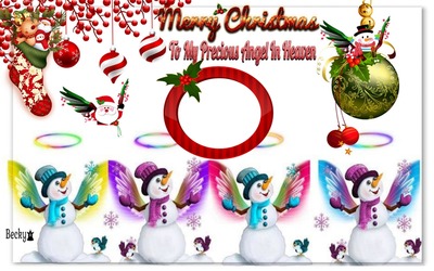 merry xmas in heaven Photo frame effect