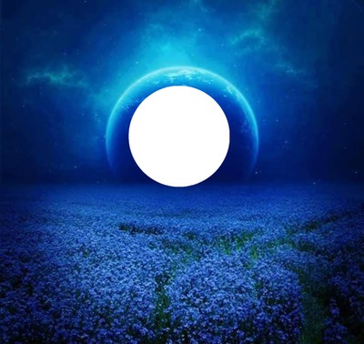 Blue moon Photo frame effect