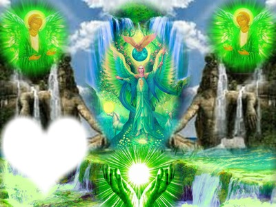 arcangel rafael dia jueves(verde) Fotomontasje