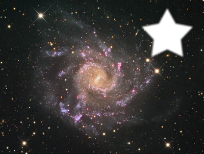 une étoile dans la galaxy Fotomontage