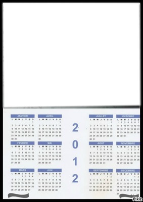 calendrier 2012 Photo frame effect