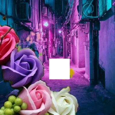 Décor roses Photomontage