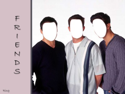 matt le blanc, matthew perry & david schwimer de la série friends Photo frame effect