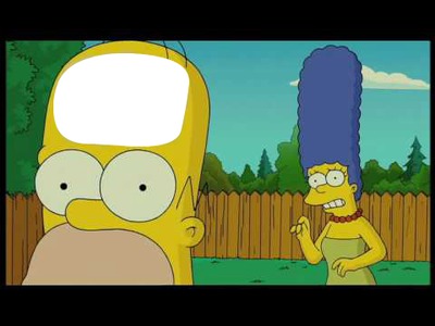 In Homer's head Photo frame effect