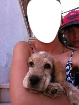 with the dog Φωτομοντάζ