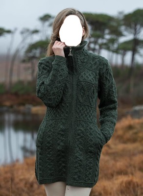 Fille à la veste en laine Fotomontage