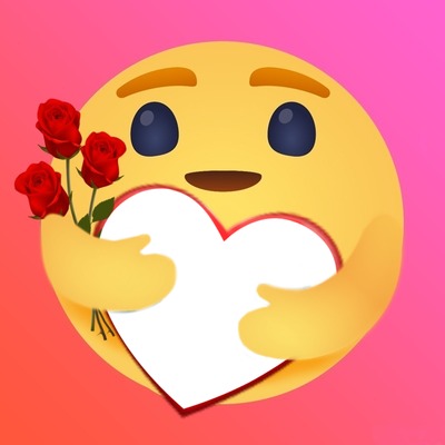 emoji, "me importa". Fotomontage