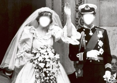lady Diana et prince Charles Fotomontāža