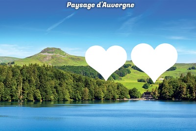 Paysage d'Auvergne Fotomontage
