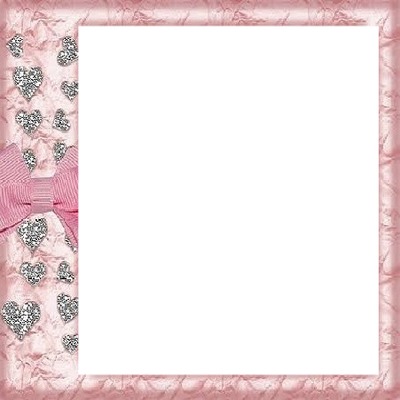 marco rosado y lazo. Photo frame effect