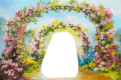 Arco de flores Valokuvamontaasi