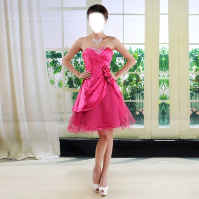 Pink Dress Photo frame effect