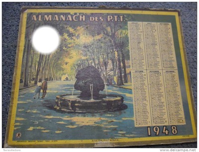 CALENDRIER 1948 Montage photo