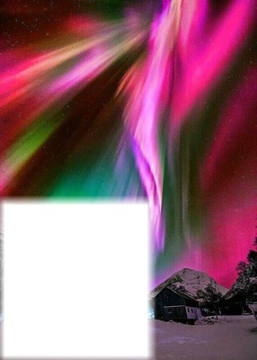 Aurora boreal Fotomontagem