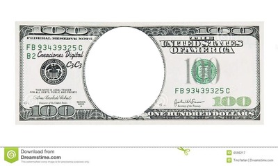 100 dollar bill Fotomontáž